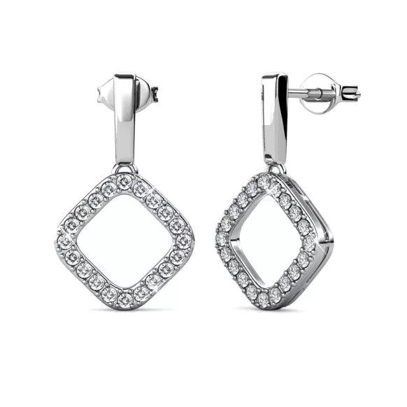 Irina Earrings - Silver and Crystal.