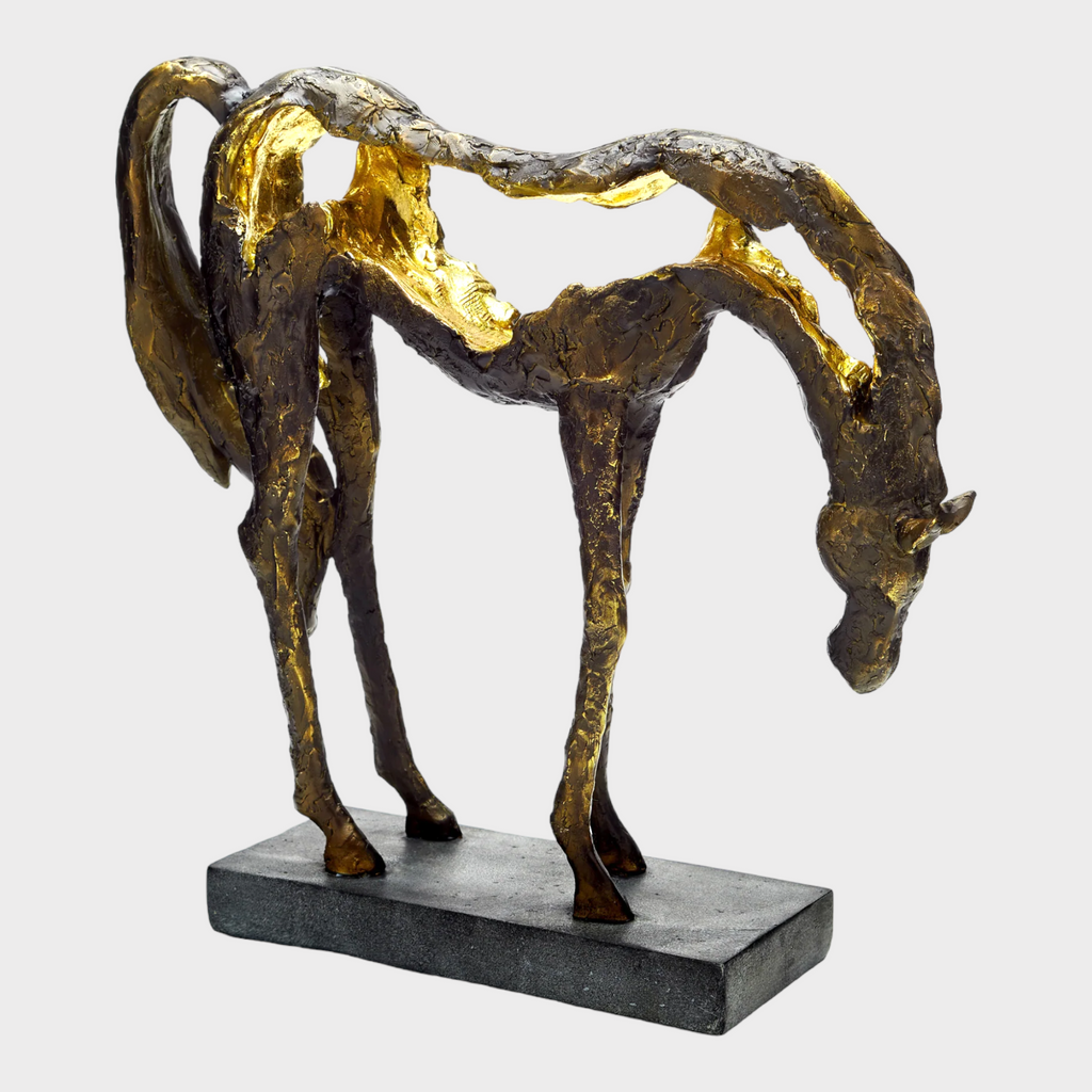 Grazing Horse Sculpture