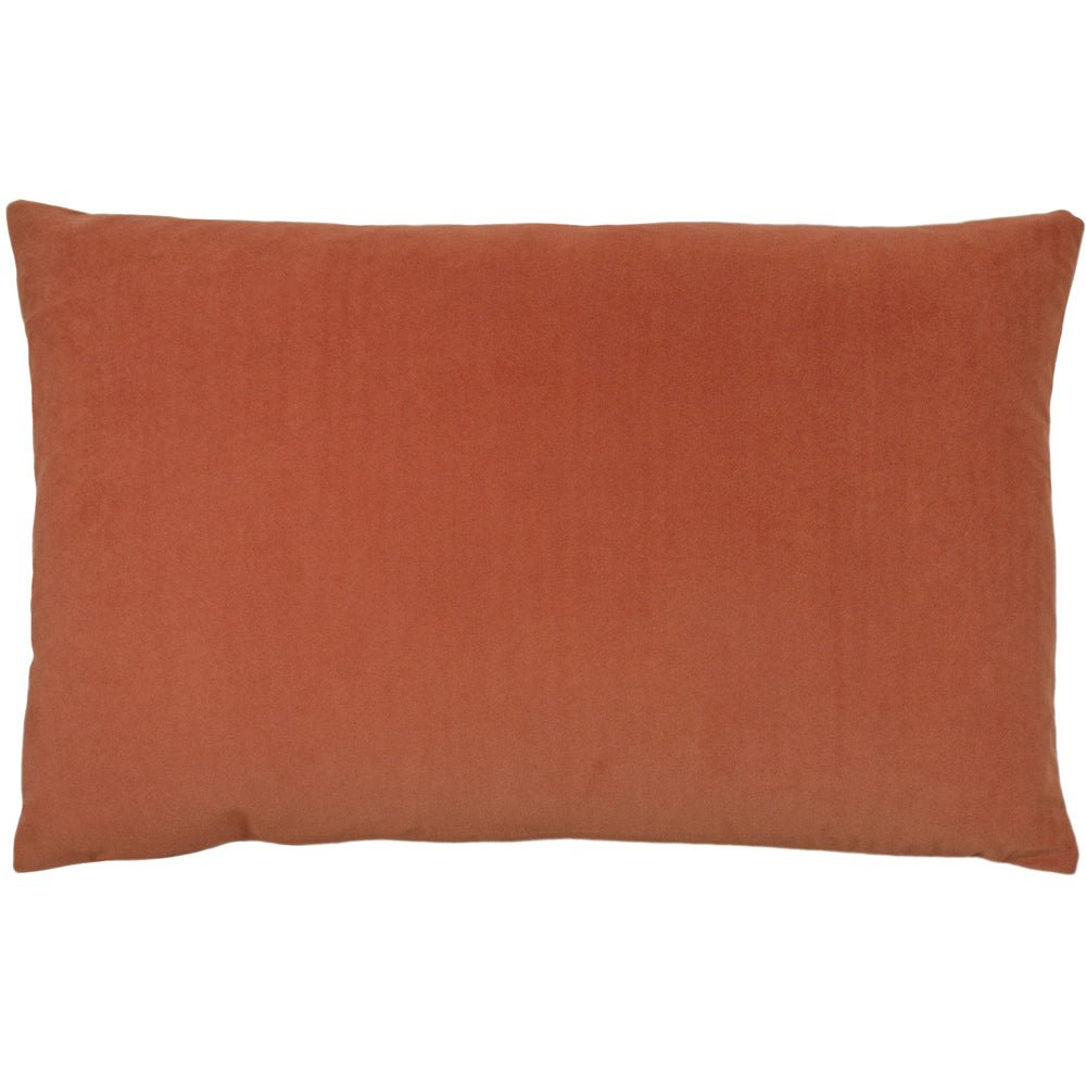 Terracotta Orange Velvet Cushion - Persora