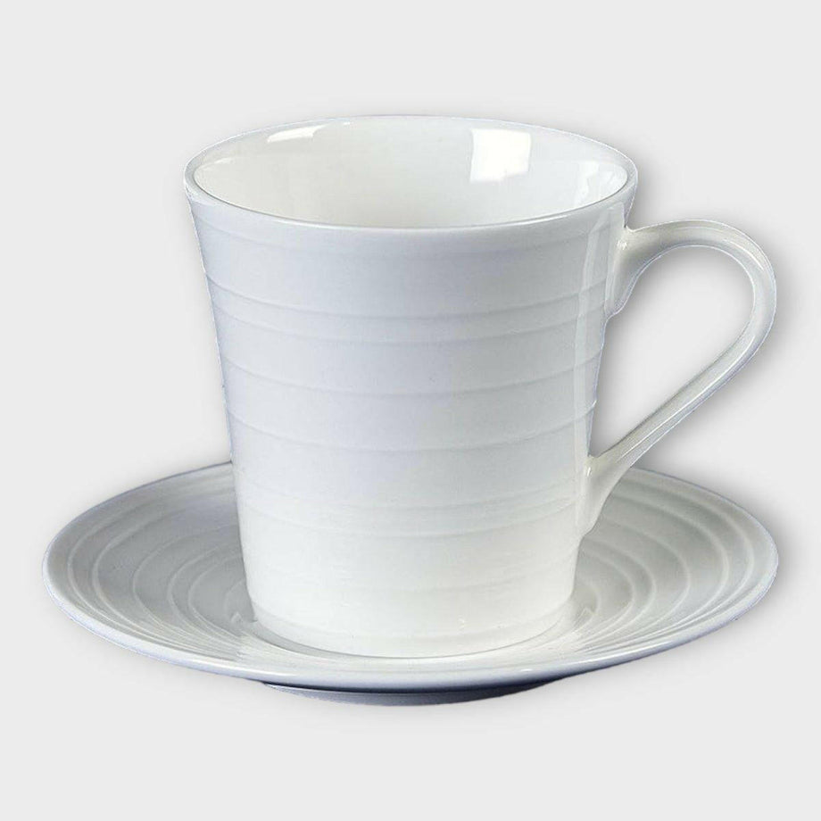 Mikasa Ciara Rippled Espresso Cup and Saucer